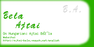 bela ajtai business card